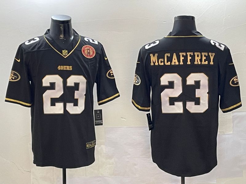 Men San Francisco 49ers #23 Mccaffrey Black Gold 2024 Nike Limited NFL Jersey style 01084->san francisco 49ers->NFL Jersey